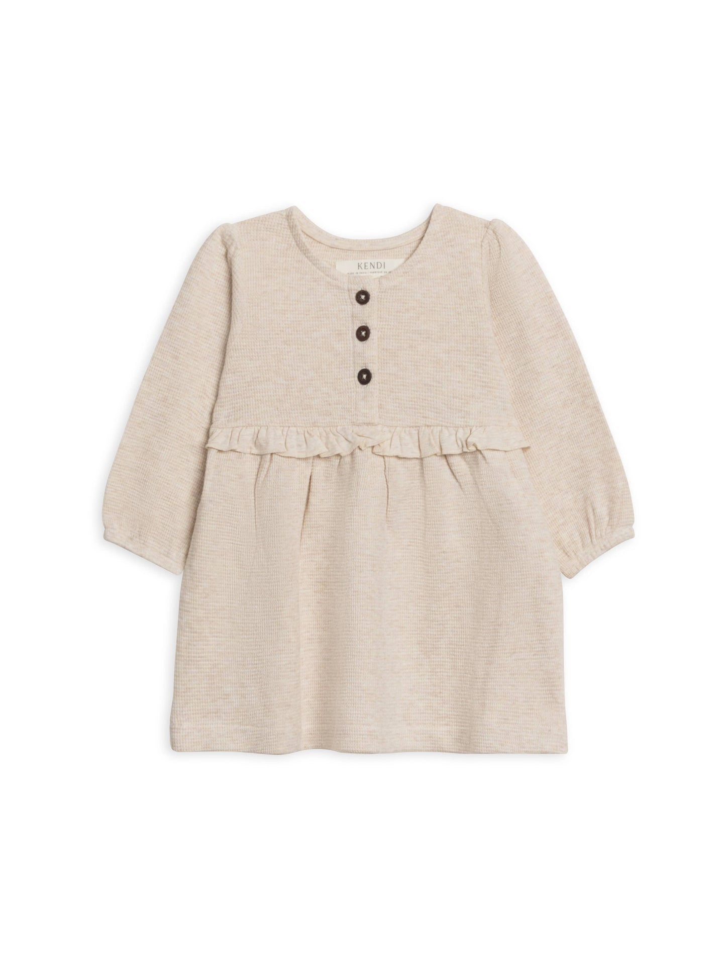 Waffle Knit Dress (Heather Oat)