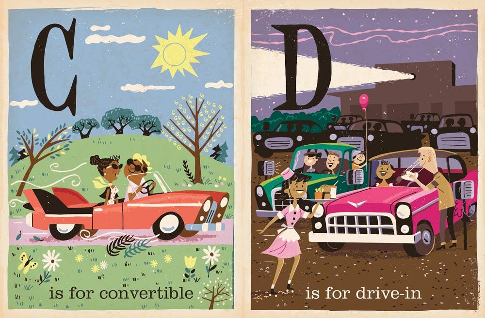"A is for Atom: A midcentury Alphabet" Board Book