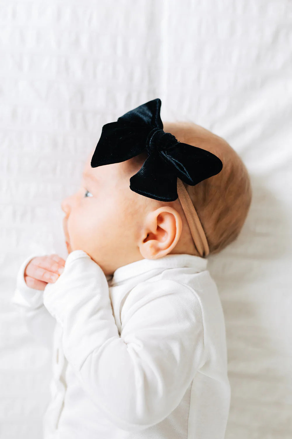 Velvet Bow Headband (Black)
