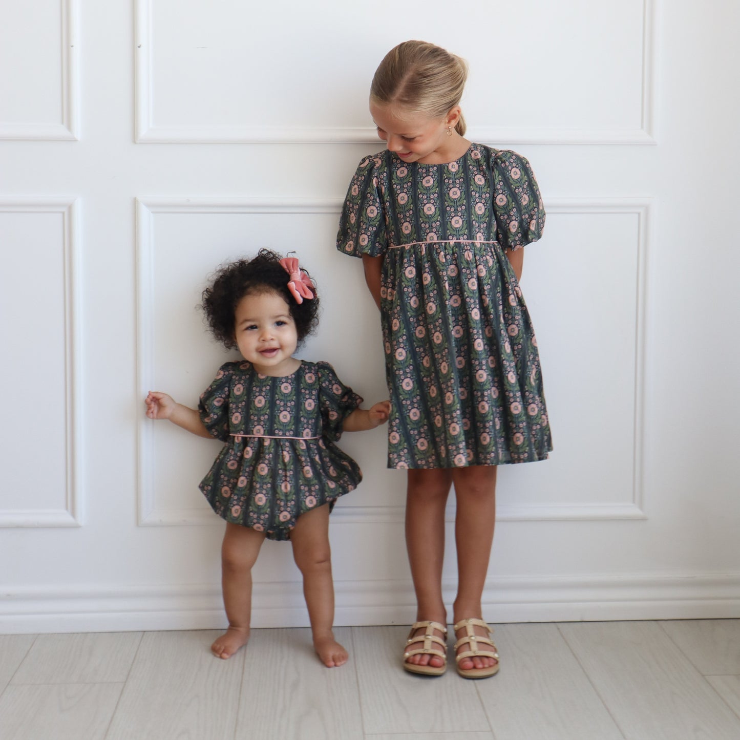 Denise Bubble Romper (Navy Floral)