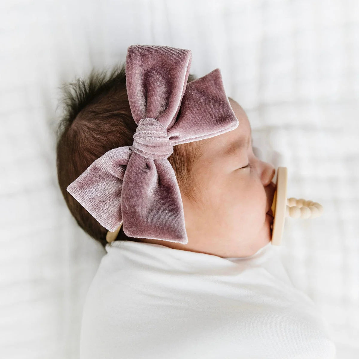 Velvet Bow Headband (Iris)