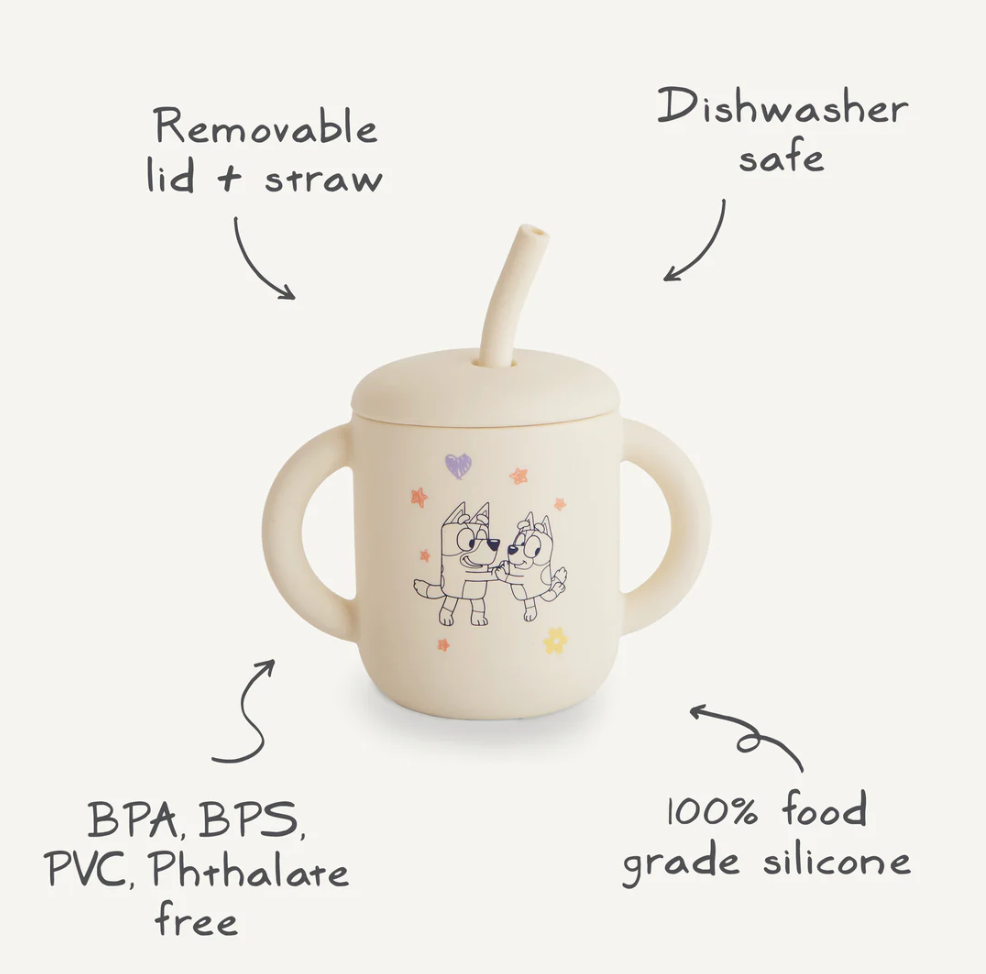 Bluey x Mushie Training Straw Cup