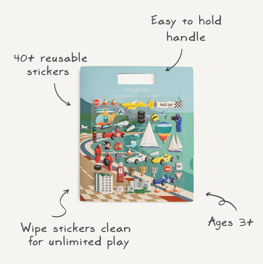 Reusable Sticker Set (Race Cars)