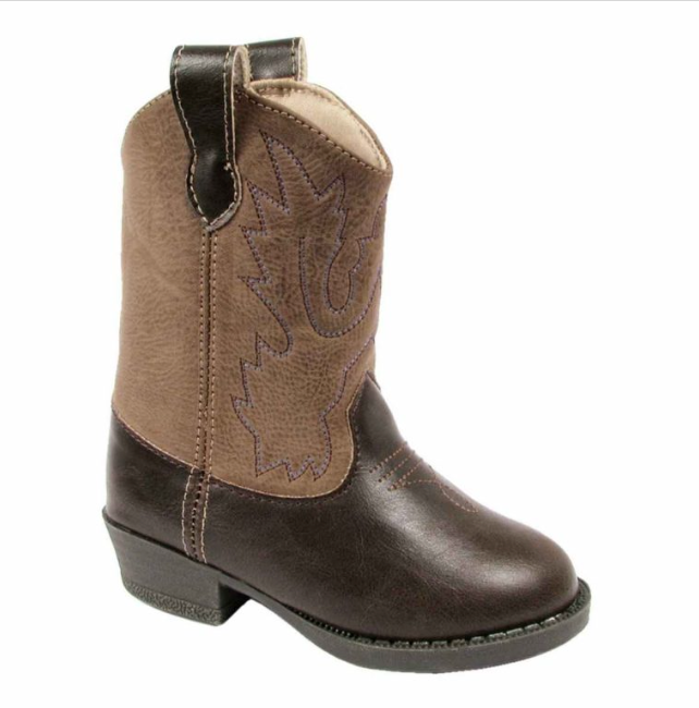 Toddler Brown Cowboy Boot (Sizes 6-12)
