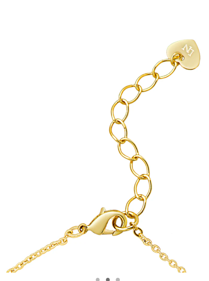 Butterfly & Freshwater Pearl Charm Necklace (Blue)