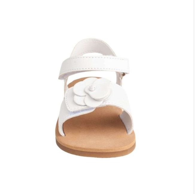 Toddler White Flower Sandal (Sizes 4-12)