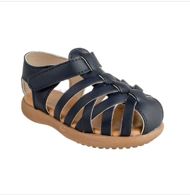 Toddler Navy Fisherman's Sandal (Sizes 4-10)