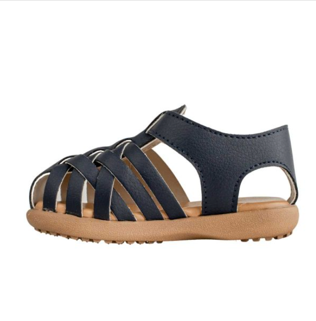 Toddler Navy Fisherman's Sandal (Sizes 4-10)