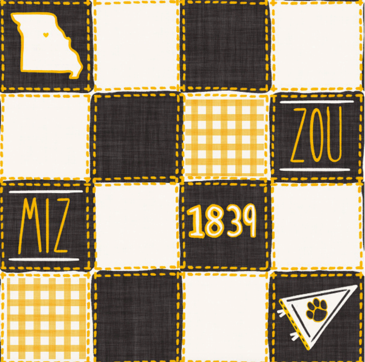 Mizzou Print Ruffle Zip