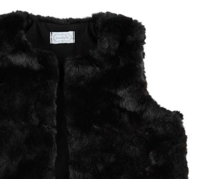 Black Fur Vest