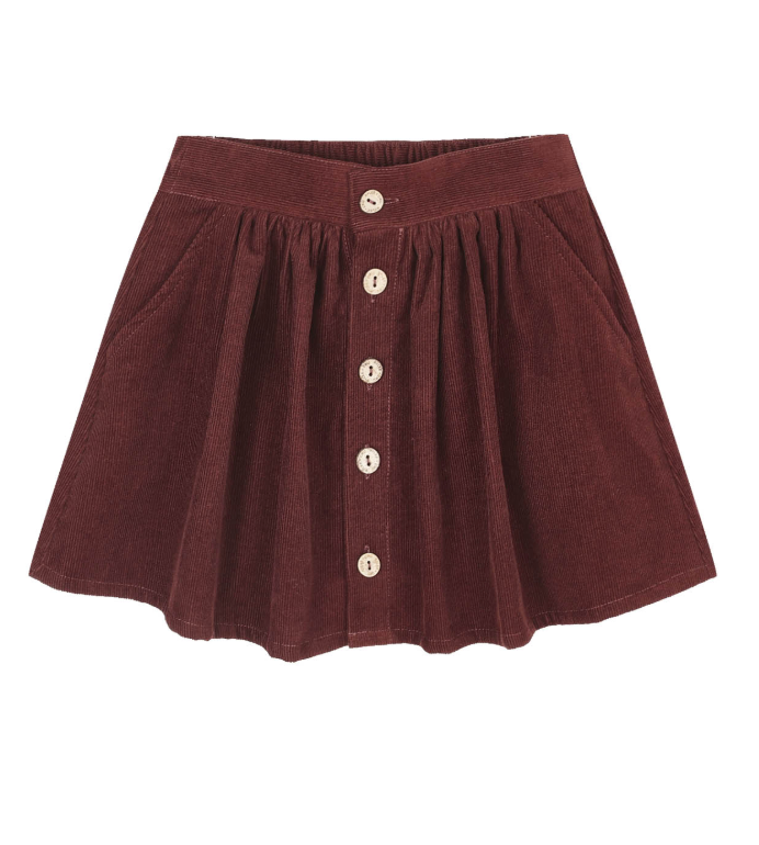 Button Front Skirt
