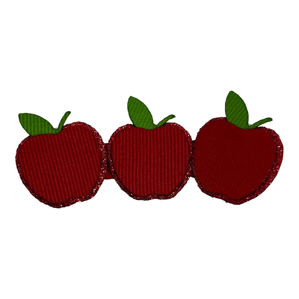 Triple Apple Hair Bow Sculpture