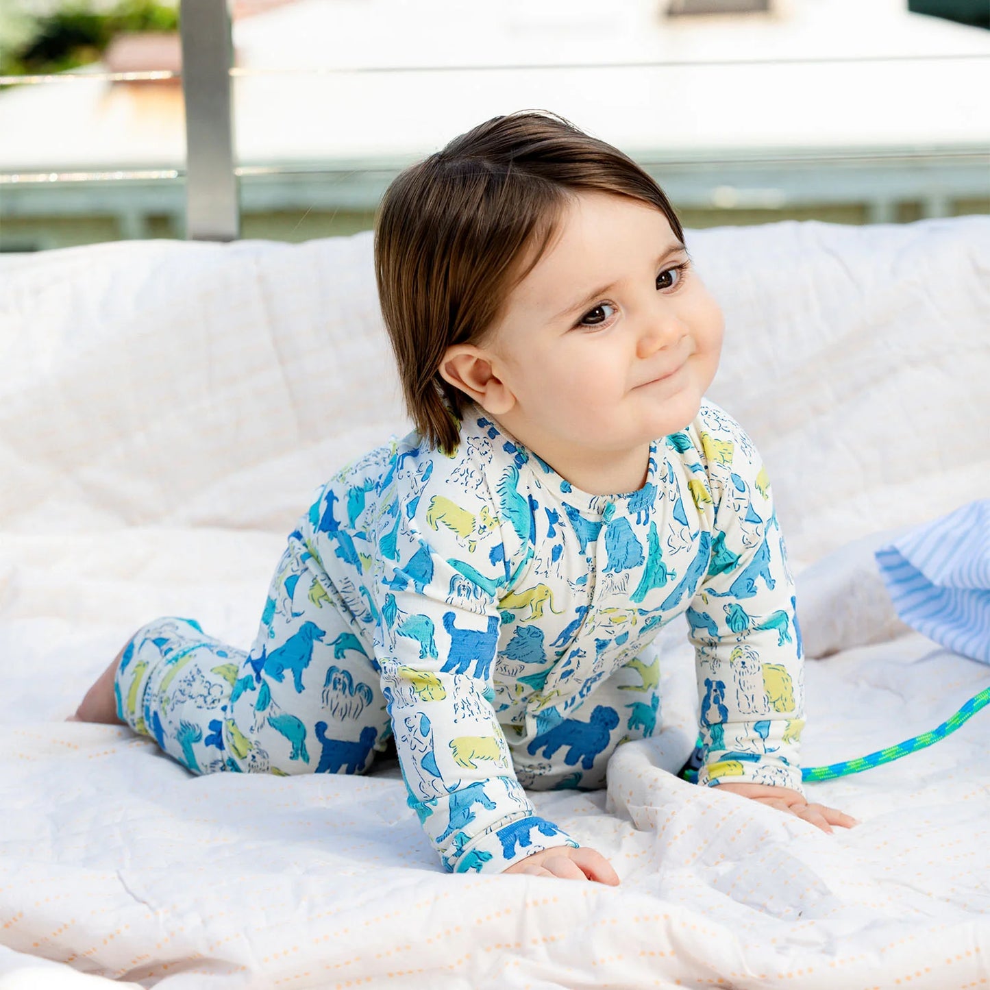 Blue It's a Paw-ty Modal Convertible Coverall