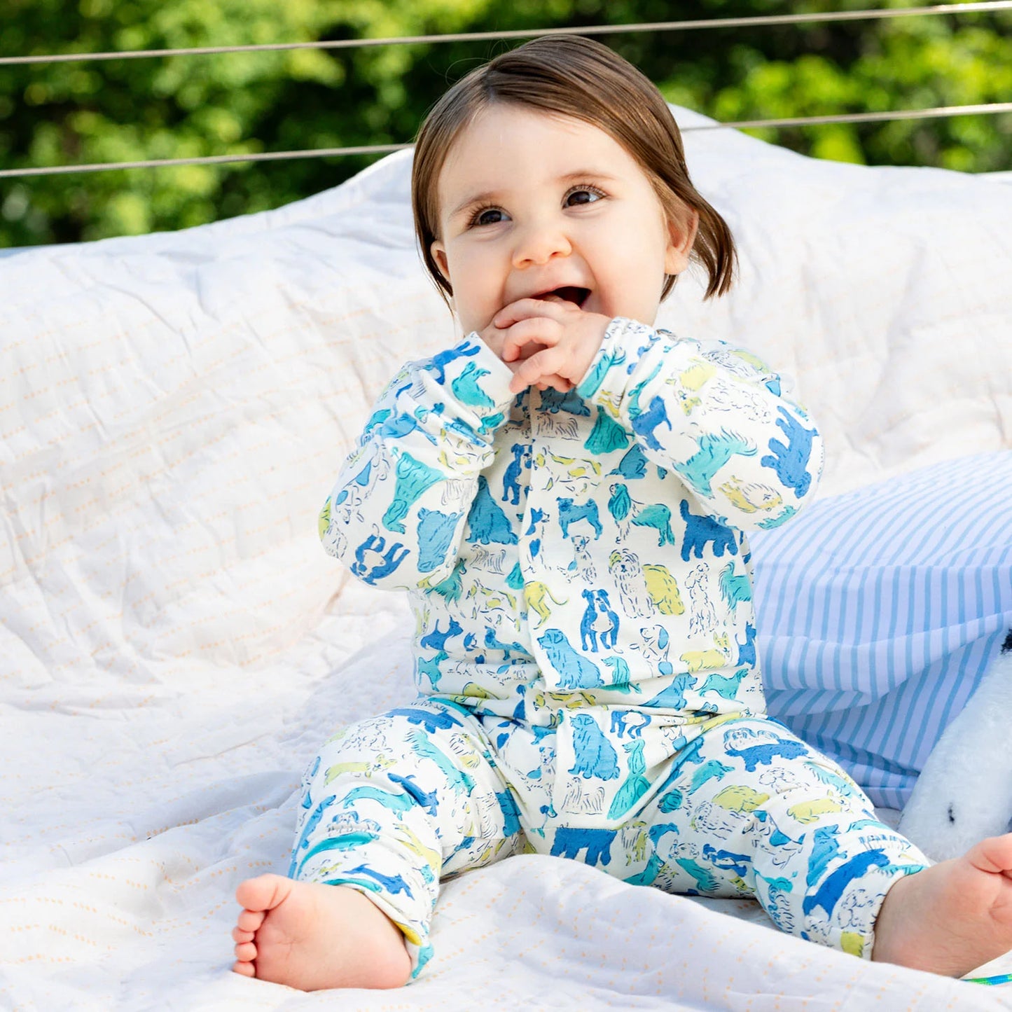 Blue It's a Paw-ty Modal Convertible Coverall