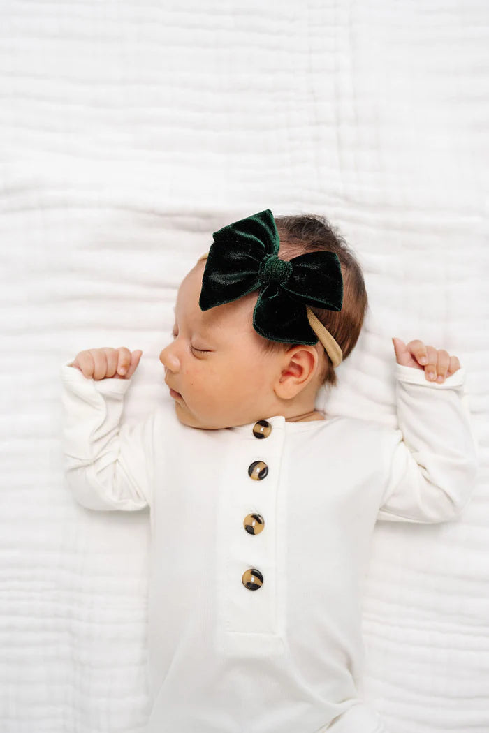 Velvet Knot Headband (Pine)