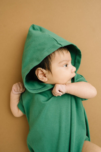 Enchanted Green Hooded Short Romper