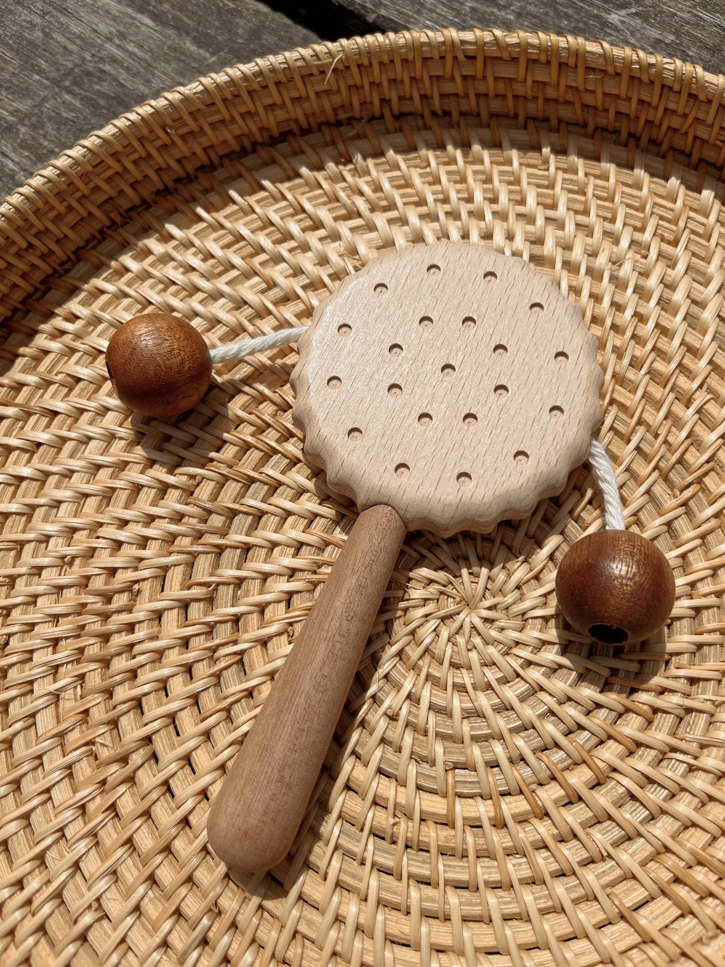 Cookie Shaped Wooden Drum