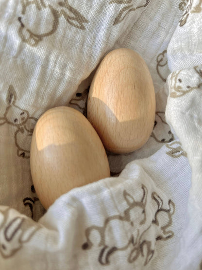 Handmade Wooden Egg Shaker