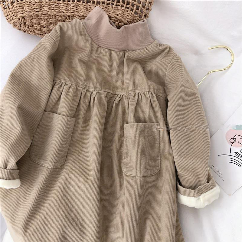 Corduroy Dress - Beige