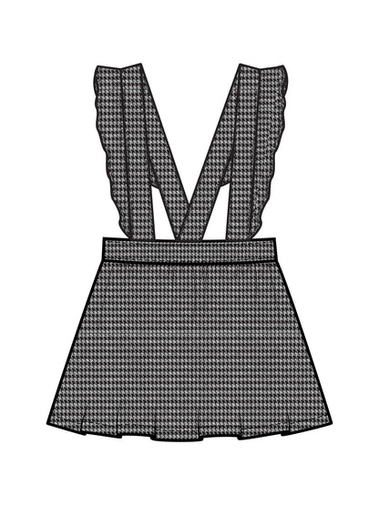 Flannel Skirt Suspenders (Houndstooth)