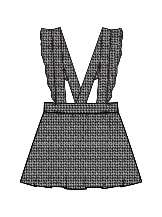 Flannel Skirt Suspenders (Houndstooth)