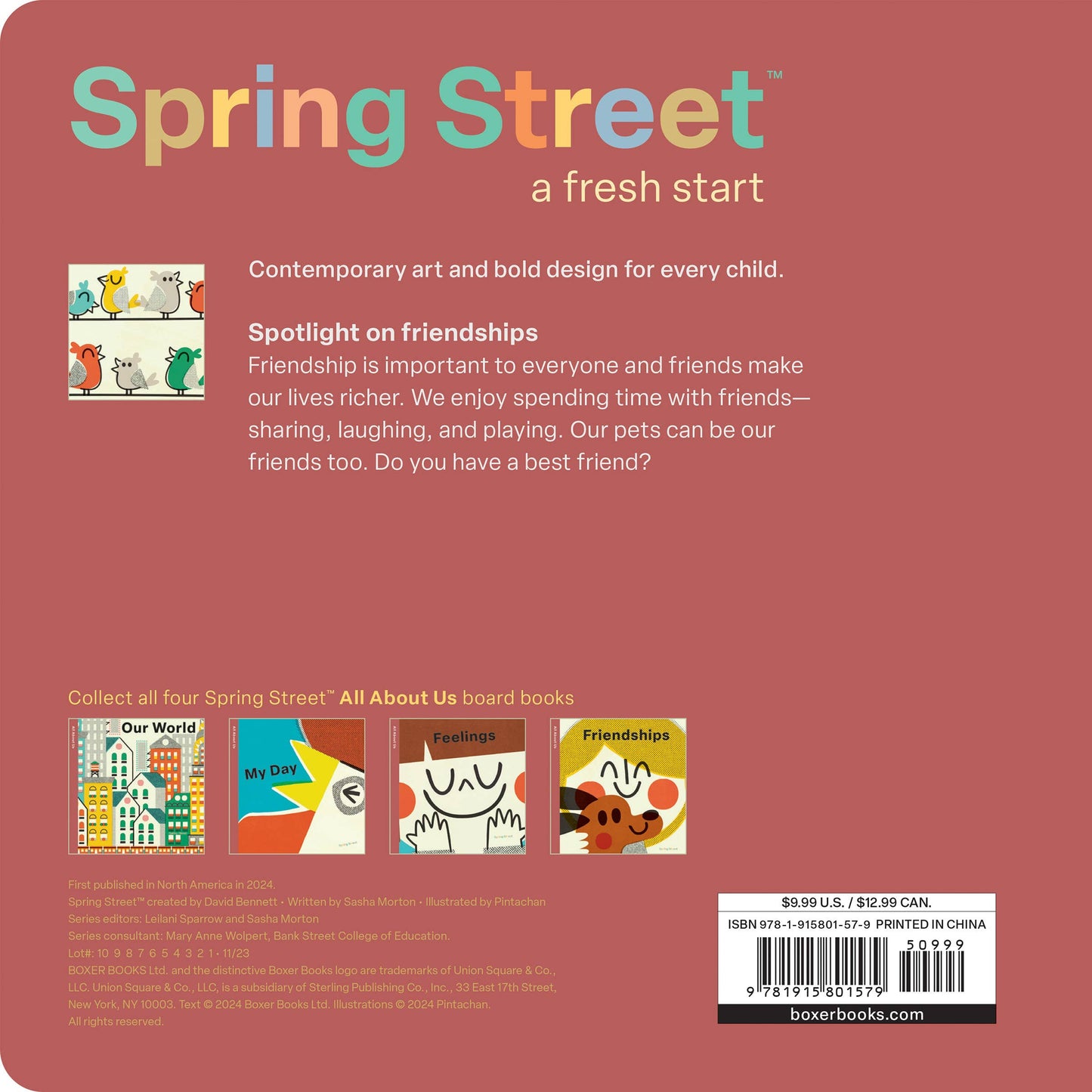 Spring Street All About Us: "Friendships" by Boxer Books