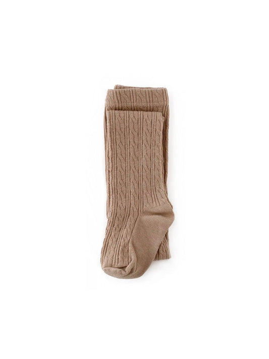 Cable Knit Tights - Oat