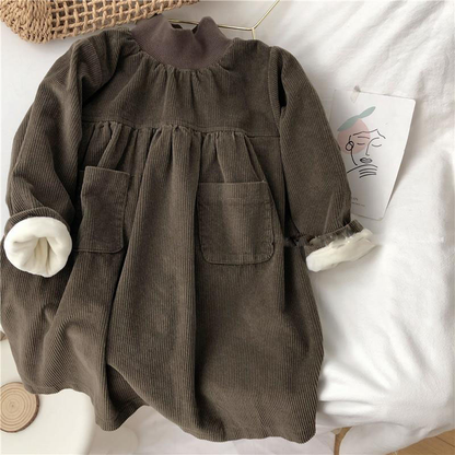 Corduroy Dress - Grey