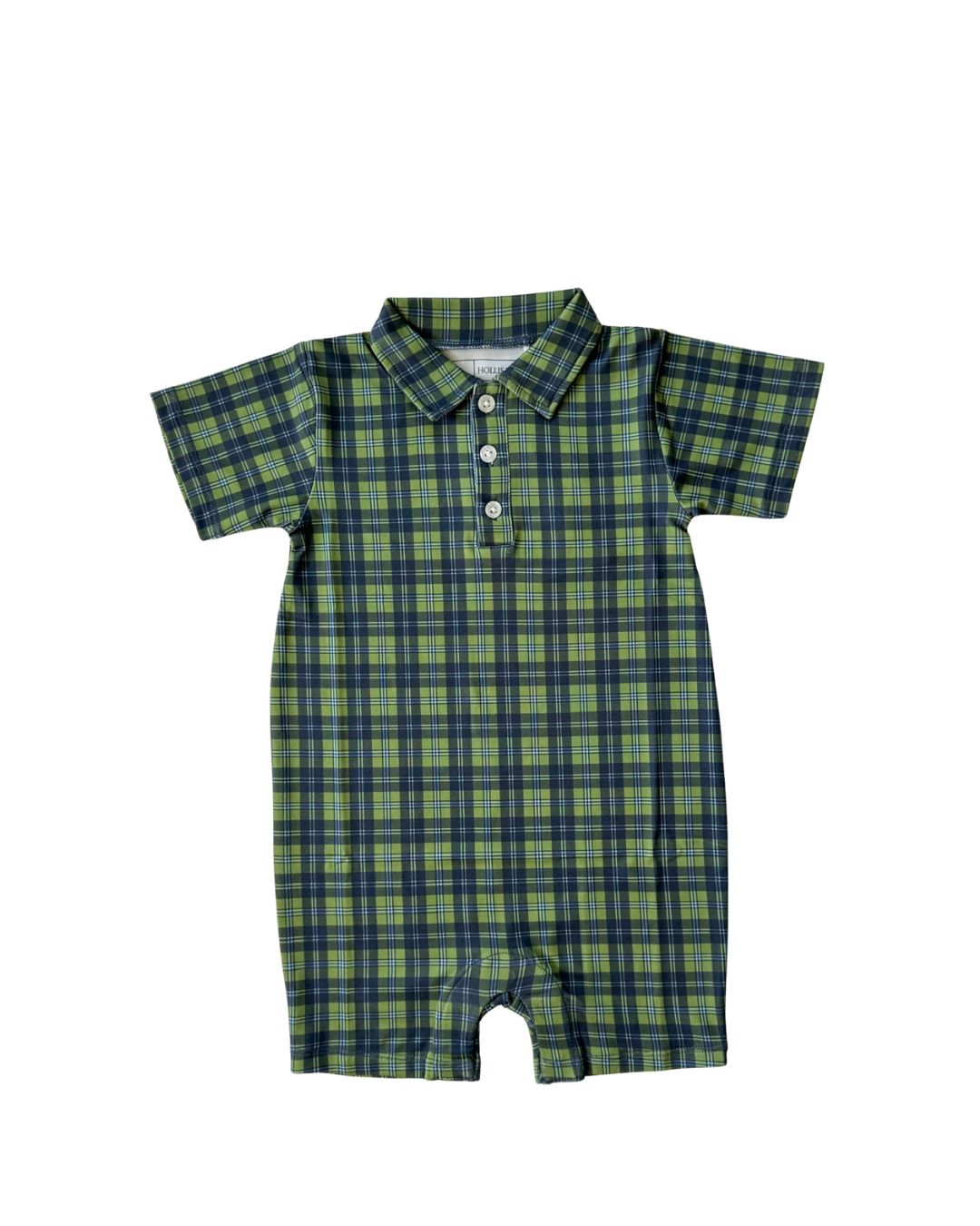 Knox Romper (Navy Plaid)