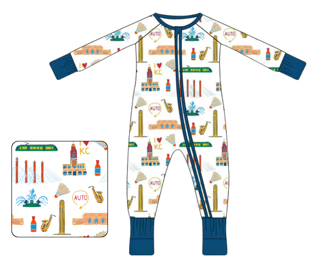 I Love KC Unisex Bamboo Zip