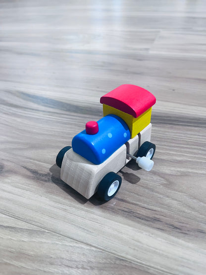 Wind Up Wooden Train