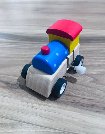 Wind Up Wooden Train