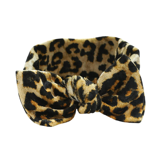 Velvet Knot Headband (Leopard)