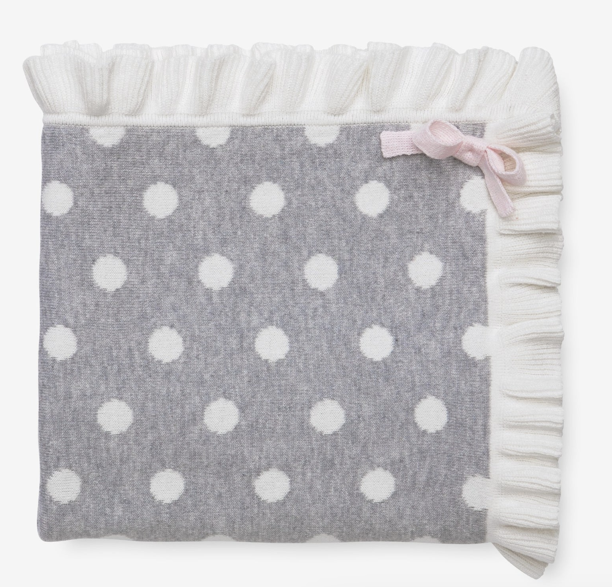 Gray Ruffle Blanket