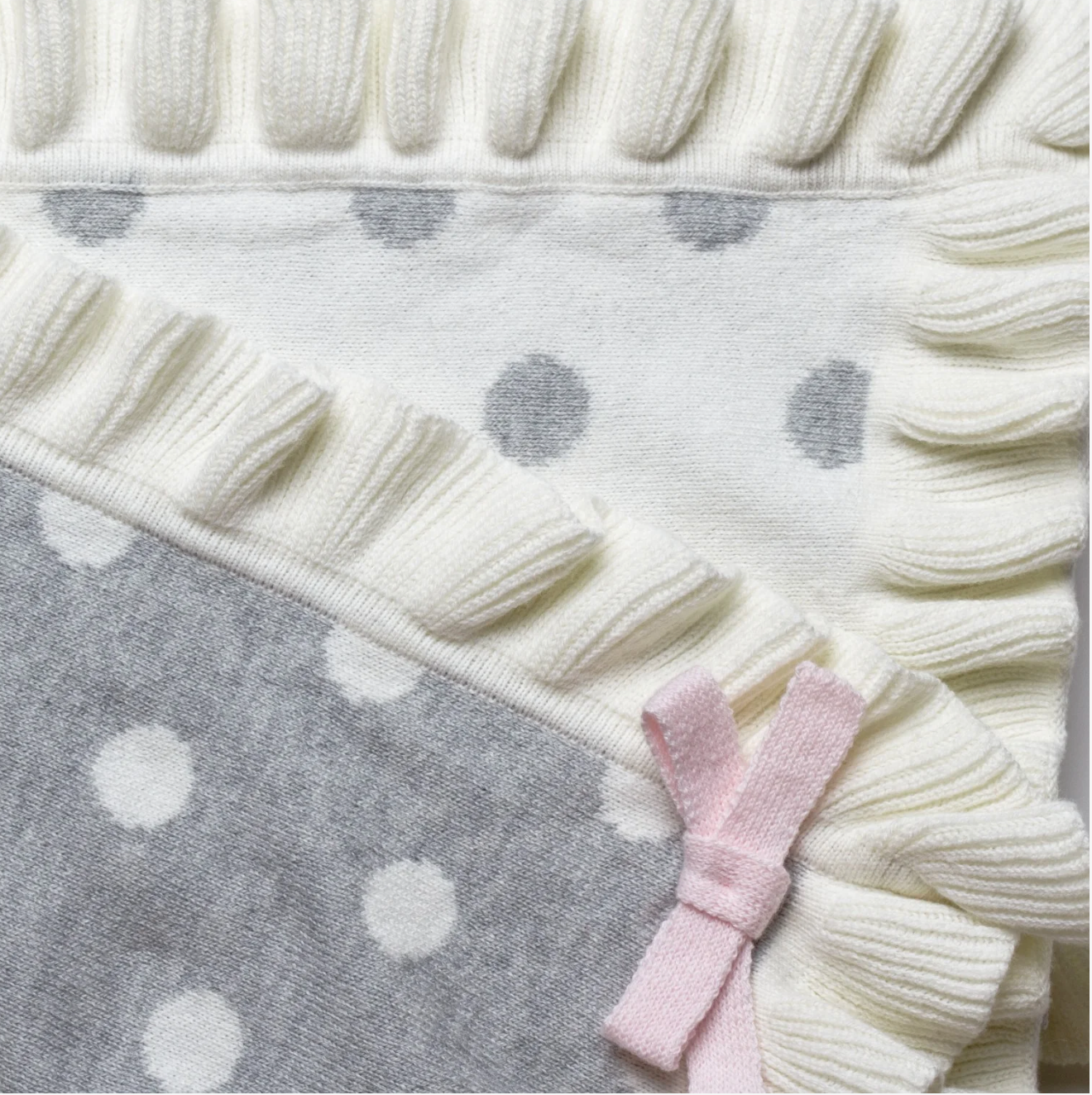 Gray Ruffle Blanket