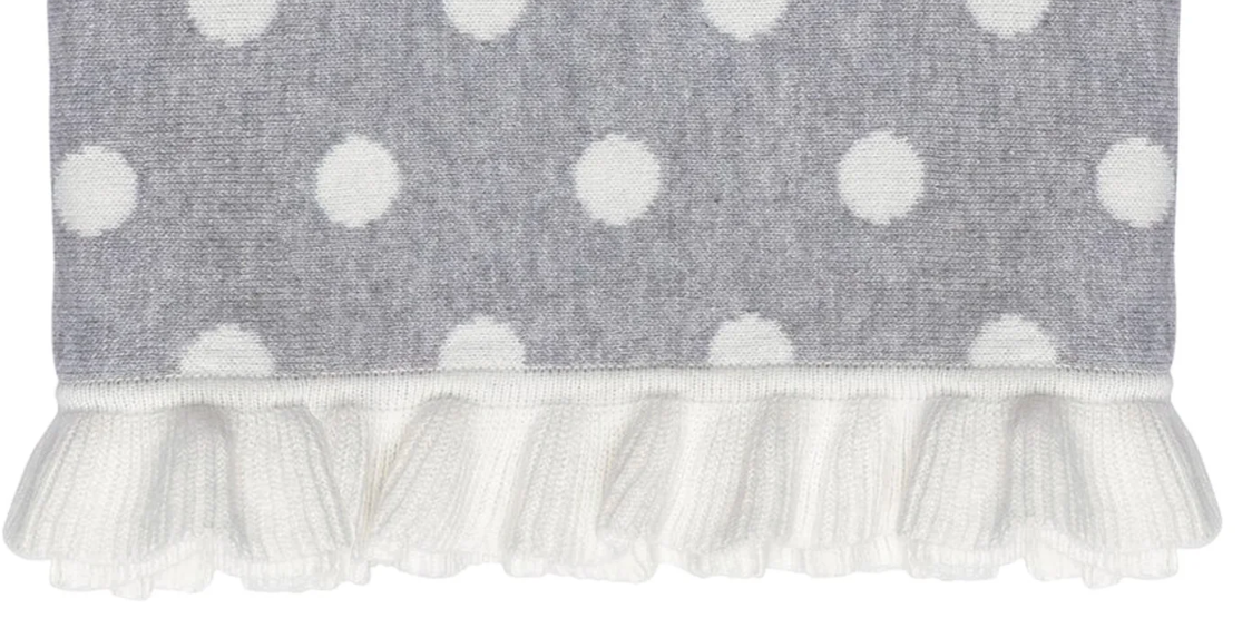 Gray Ruffle Blanket