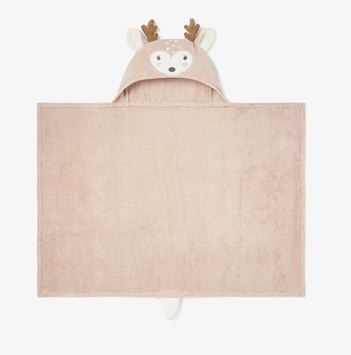 Fawn Hooded Baby Bath Towel Wrap (0-24M)