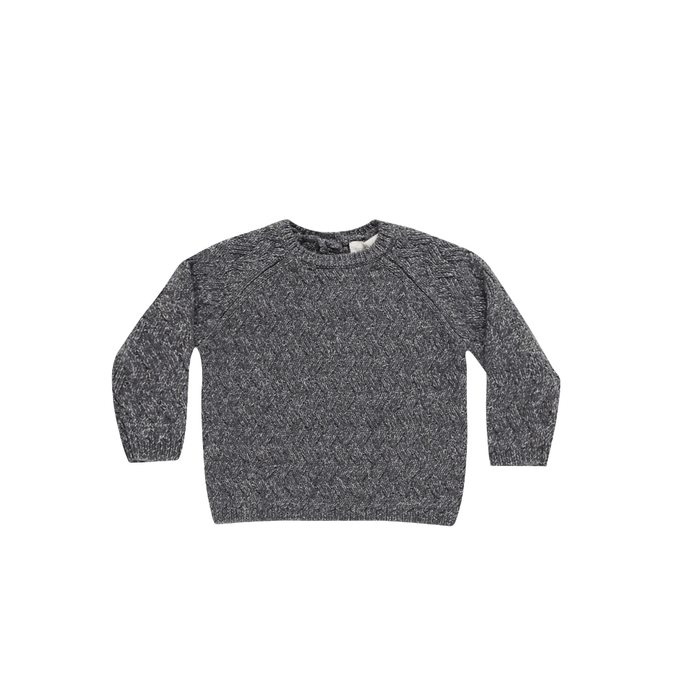 Knit Sweater || Heathered Indigo