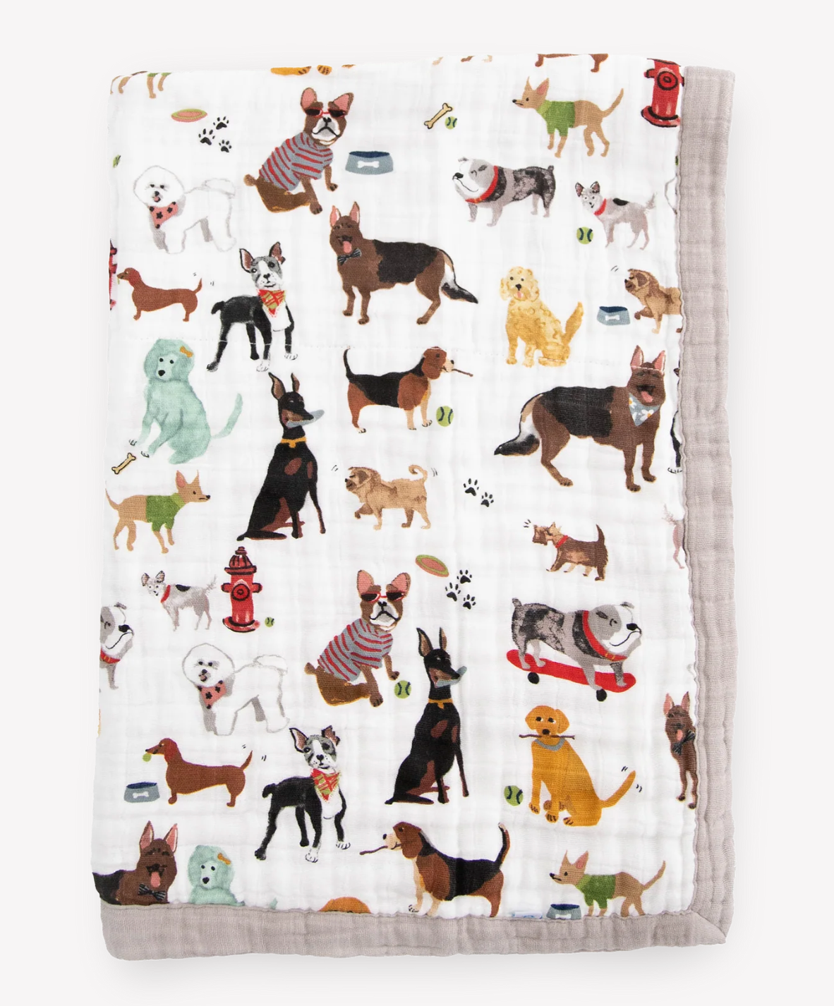 Cotton Muslin Baby Quilt - Woof