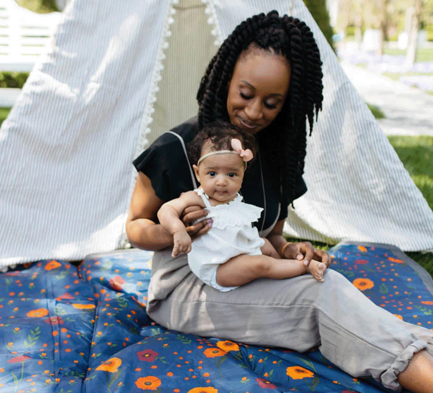 Outdoor Blanket - Midnight Poppy