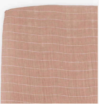 Crib Sheet || Mauve Stripe