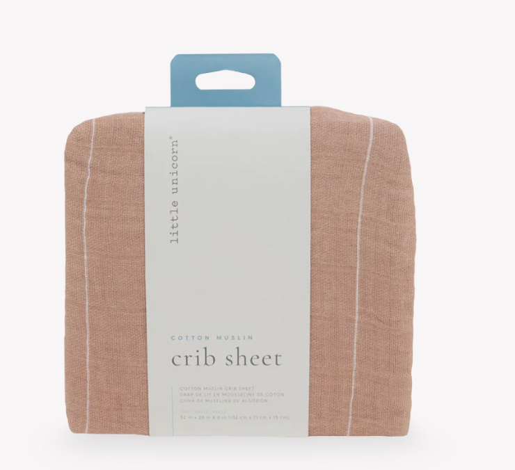 Crib Sheet || Mauve Stripe