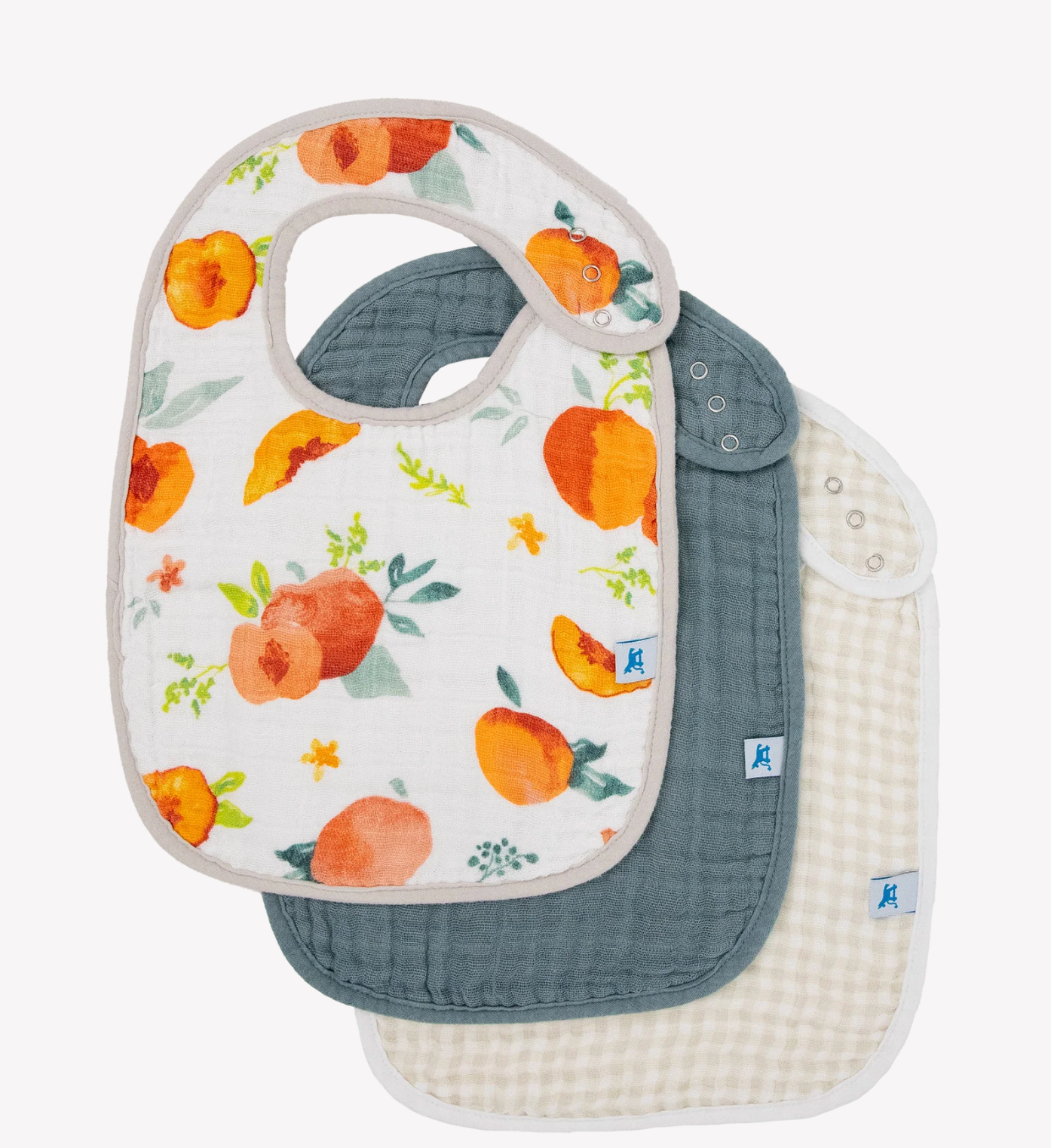 Muslin Bibs - Georgia Peach