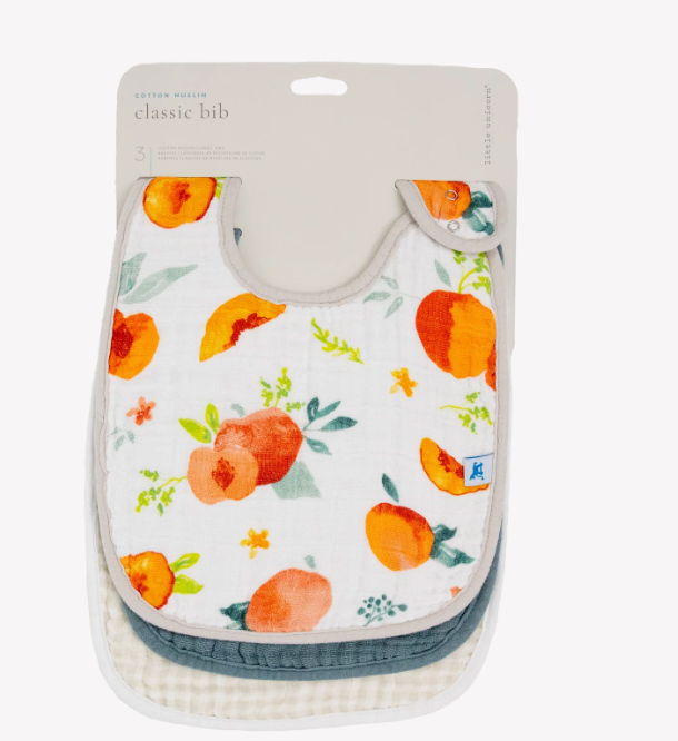 Muslin Bibs - Georgia Peach