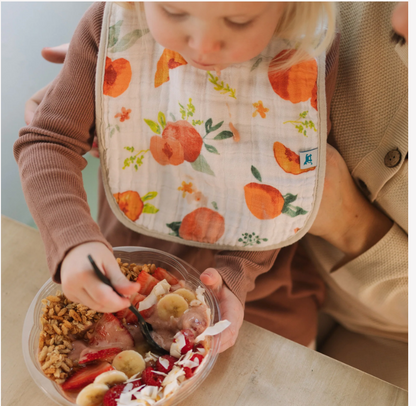 Muslin Bibs - Georgia Peach