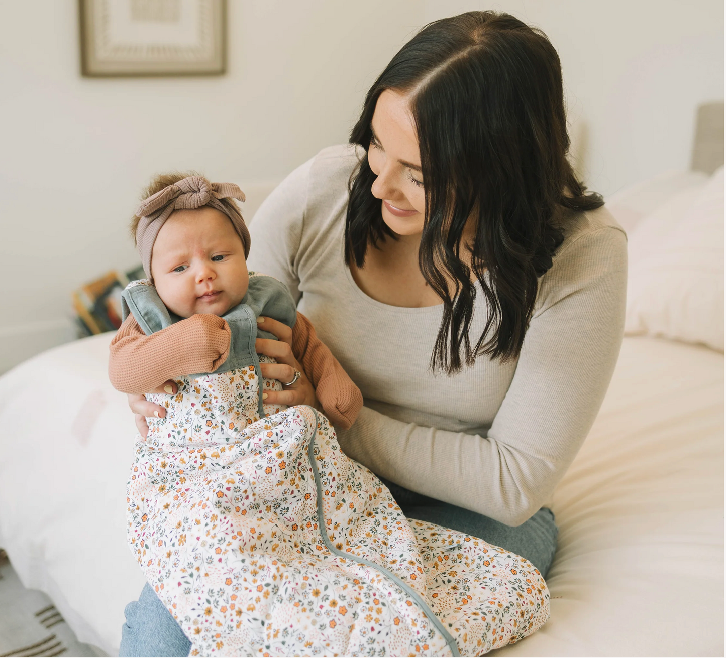 Cotton Muslin Quilted Sleep Bag - Pressed Petals