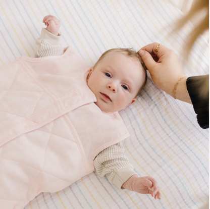 Cotton Muslin Quilted Sleep Bag - Light Pink