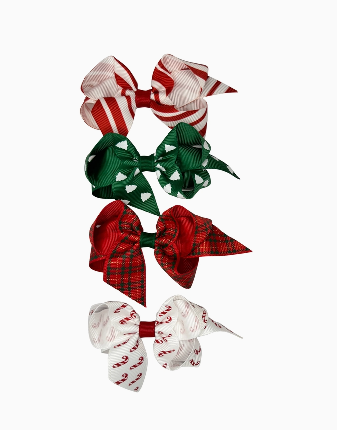 Holiday Print Bow (3")