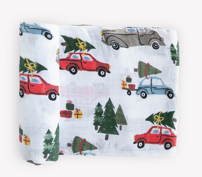 Cotton Muslin Swaddle - Holiday Haul