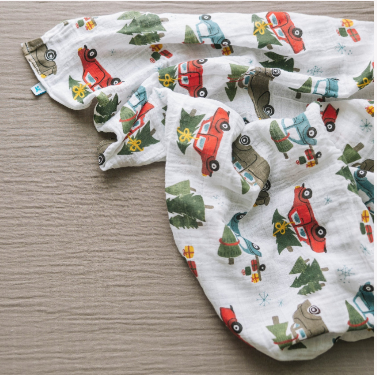 Cotton Muslin Swaddle - Holiday Haul